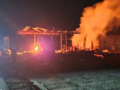 Ночная атака на Одесщину: горели АЗС, поврежден энергетический объект