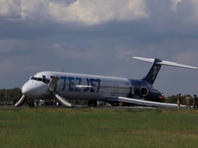Аэропорт Бишкека возобновил работу после инцидента с самолётом TezJet