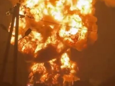 Під Ставрополем ефектно палає нафтобаза