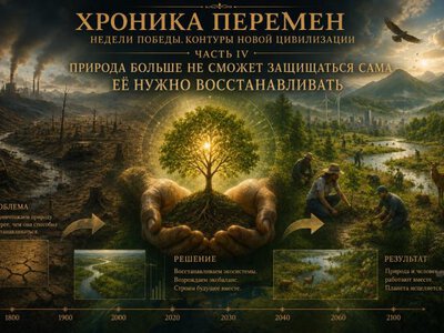 Летопись перемен. Сигналы будущего. Контуры новой цивилизации. Часть IV. Природу больше недостаточно охранять — её придётся восстанавливать
