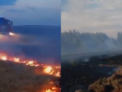  Грозовые молнии вызвали крупные пожары в Акмолинской области 