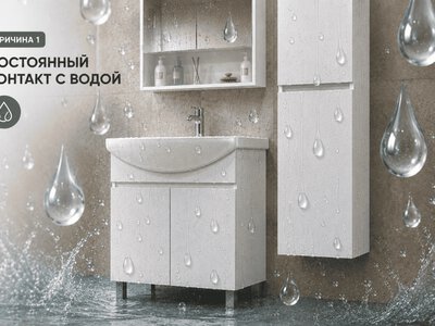 Почему в ванной комнате быстро портится мебель и как эт