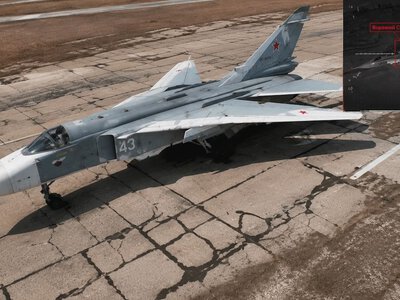 Украинские дроны уничтожили российский Су-24М на аэродроме Саки