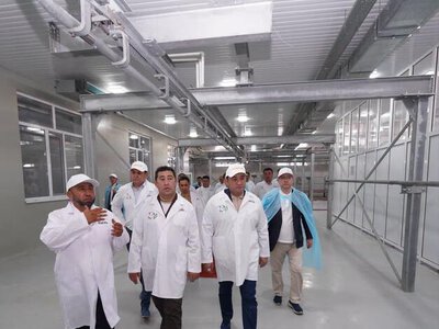ҚР АУЫЛ ШАРУАШЫЛЫҒЫ МИНИСТРІ ТҮРКІСТАН ОБЛЫСЫНДАҒЫ ЖЫЛЫНА 30 МЫҢ ТОННА ЕТ ӨНДІРЕТІН ЗАУЫТТЫҢ ӨНДІРІС БАРЫСЫМЕН ТАНЫСТЫ