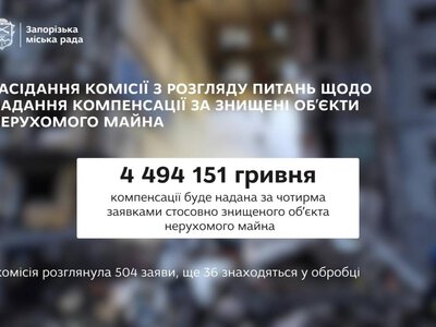У Запоріжжі ще 4 родини отримають компенсацію за зруйноване житло