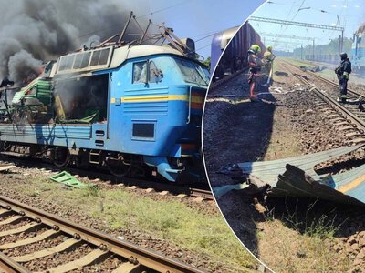 Россияне нанесли двойной удар по локомотиву и пассажирским вагонам поезда в Запорожье