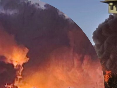 Взрывная ночь в Волгограде: небо затянуто дымом, горит логистический хаб Wildberries и не только
