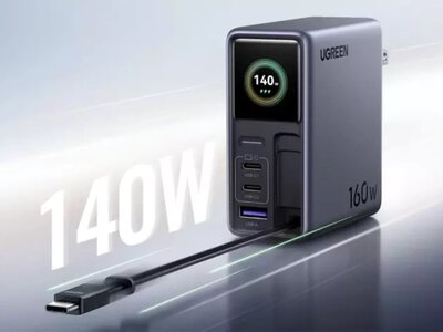 Ugreen Nexode Pro 160W: мультипортовый монстр с экраном и Wi-Fi управлением раскрыл свои возможности