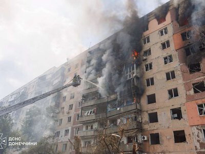 Вчера в Краматорске из-за российской атаки погибла женщина, огонь охватил две девятиэтажки