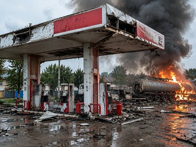 Под Николаевом дрон атаковал АЗС: пострадали четырехлетняя девочка, ее мать и дедушка