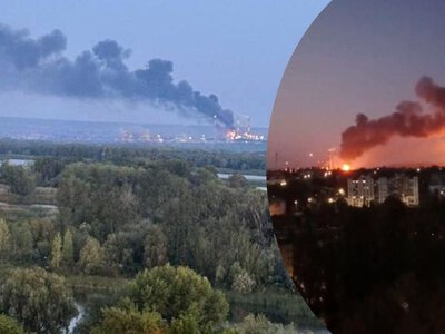В Саратове вспыхнул нефтеперерабатывающий завод после воздушного удара
