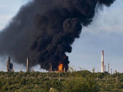  В Самарской области рф горит НПЗ после атаки дронов 