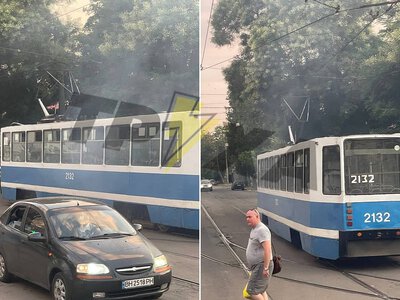 В Николаеве задымился трамвай с пассажирами