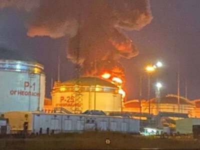 Спутники зафиксировали рост крупного нефтяного пятна возле порта Тамань в Краснодарском крае РФ