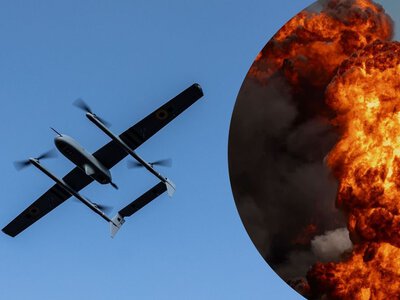 В Крыму после ночной атаки горит военный аэродром Гвардейское