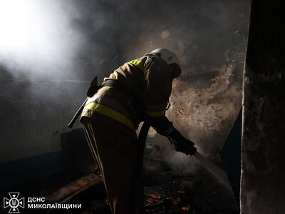 Пожар произошел в девятиэтажном доме в Николаеве