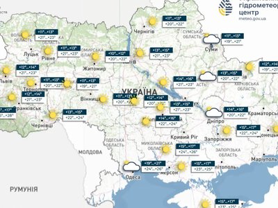 Прогноз погоды на 14 августа 2026 года в Украине: сохранится тепло без дождей