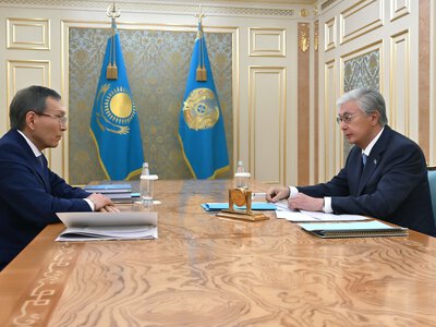КАСЫМ-ЖОМАРТ ТОКАЕВ ПРИНЯЛ ПРЕДСЕДАТЕЛЯ ЦЕНТРАЛЬНОЙ ИЗБИРАТЕЛЬНОЙ КОМИССИИ НУРЛАНА АБДИРОВА