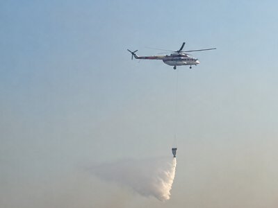  Вертолет бросили на тушение природных пожаров в Карагандинской области 