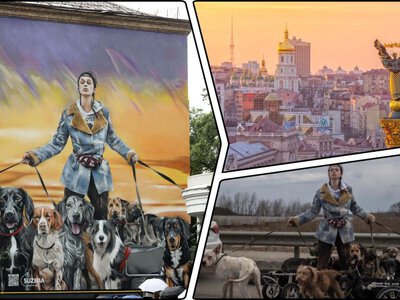 Мережі насмішила собачка, яка захотіла пограти в м'яч зі статуєю (відео)
