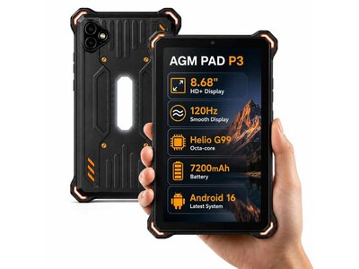 AGM выпустила защищенный планшет Pad P3 Compact с ярким экраном и встроенным фонарем