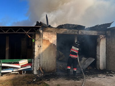  Пожар в Косшы: спасатели вынесли газовый баллон 