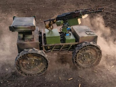 Силы обороны Украины тестируют на передовой роботизированные спаренные турели с автоматами Калашникова