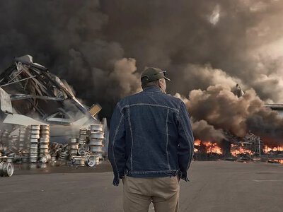 Появилось видео момента взрыва на складе боеприпасов под Киевом