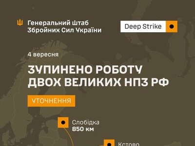 Генштаб підтвердив, що у росії після ураження зупинили роботу два великі НПЗ