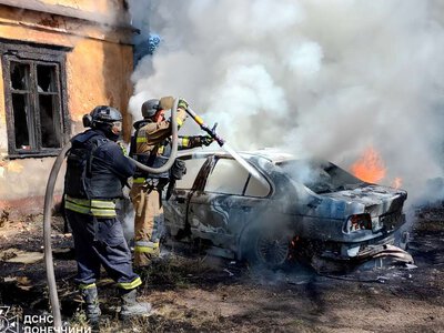 В Краматорске российские дроны атаковали два автомобиля: возникли пожары