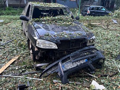 Последствия ударов по Славянску вечером 6 сентября