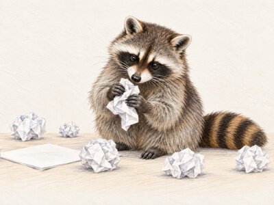  Ученые застали енотов за изготовлением мячей для игр 