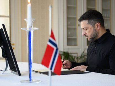 Владимир Зеленский прибыл в Норвегию для прощания с королем