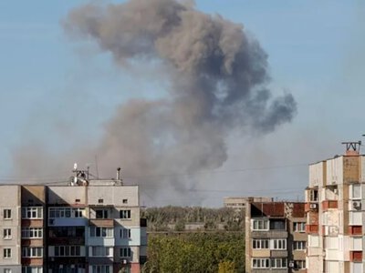 Поднялся густой дым: в Киеве произошло двойное попадание БпЛА