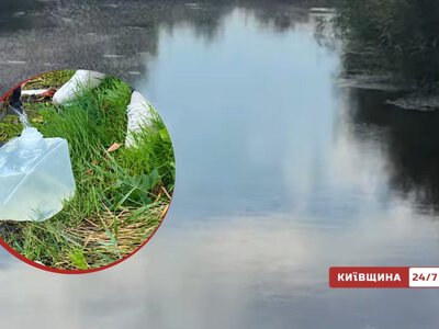 На Белоцерковщине проверяют возможное загрязнение реки Рось: жители жалуются на темные пятна и запах