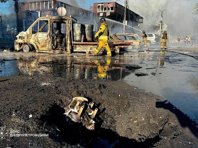В Павлограде пострадал ТРЦ: видео момента удара