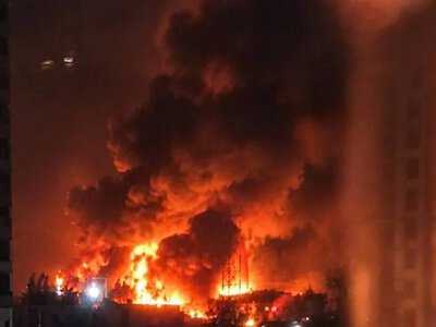 Под Киевом вспыхнул масштабный пожар: предположительно, после атаки беспилотника