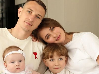 Жена Дмитрия Ризныка показала милоту — как их дети поддерживали папу в матче УПЛ