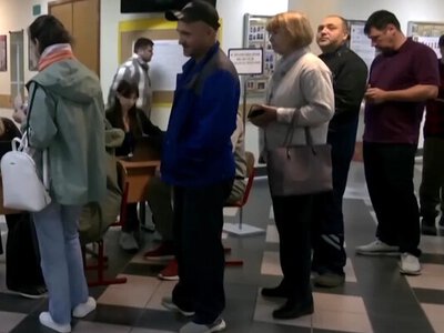 российская пропаганда инсценирует «патриотический подъём» на ВОТ во время «выборов» — ЦПД