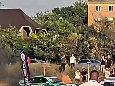 В Николаеве во время дрифт-соревнований загорелся автомобиль (видео)
