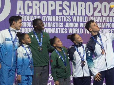 Карагандинский дуэт завоевал серебро чемпионата мира по спортивной акробатике