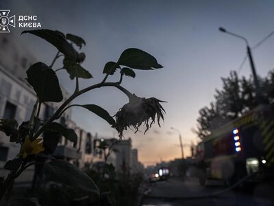 Киев и область продолжает атаковать россия - утром дрон попал в многоэтажку на Печерске