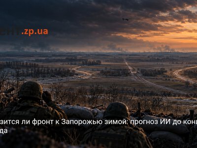 Приблизится ли фронт к Запорожью зимой: прогноз ИИ до конца 2026 года