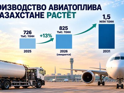 825 тыс. тонн: Казахстан планирует перевыполнить план по производству авиатоплива