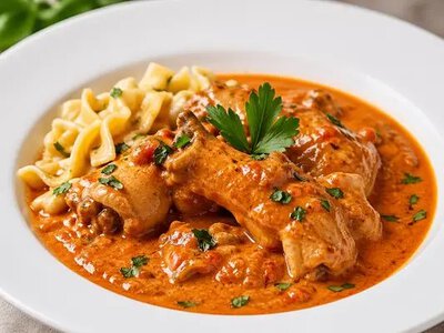 Куриные голени с макаронами в нежном соусе: простой ужин, который захочется повторить