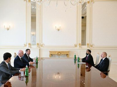 İlham Əliyev FİFA prezidentini qəbul etdi - Şəkillər