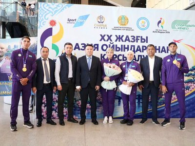ЖИТЕЛИ ТУРКЕСТАНА ТОРЖЕСТВЕННО ВСТРЕТИЛИ ПОБЕДИТЕЛЕЙ И ПРИЗЕРОВ АЗИАТСКИХ ИГР
