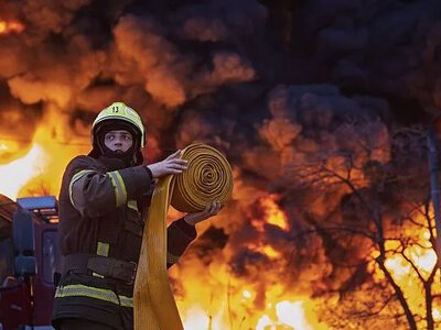 В Киеве горит киностудия Довженко