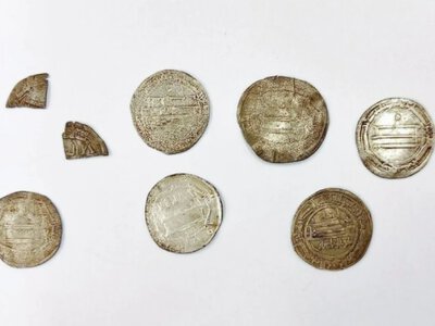 Нашли арабские серебряные монеты IX века вблизи старинного торгового центра викингов
