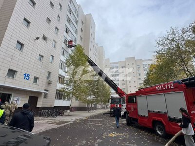  Пожар в девятиэтажке в Астане: спасатели эвакуировали жителей 